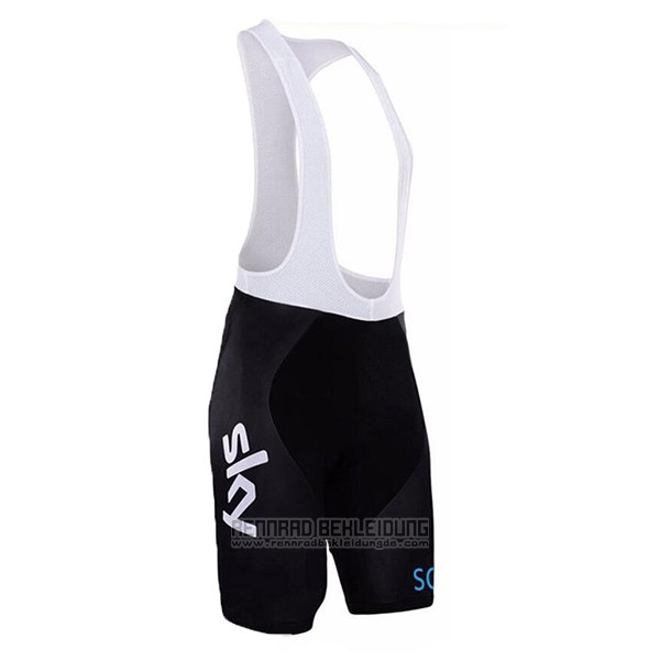 2017 Fahrradbekleidung Sky Champion Spanien Trikot Kurzarm und Tragerhose